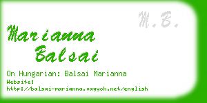 marianna balsai business card